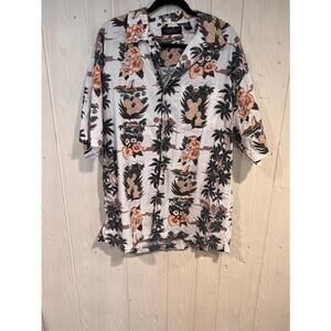 Men's Cactus Black Label Hawaiian Shirt Button Up Shirt XXL
